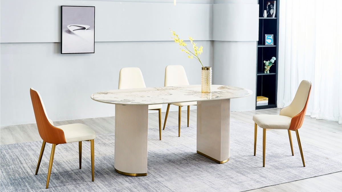 FS-D689 White Dining Table