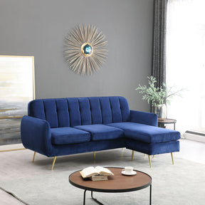 Premium Blue Wooden Frame Sofa