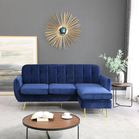 Premium Blue Wooden Frame Sofa