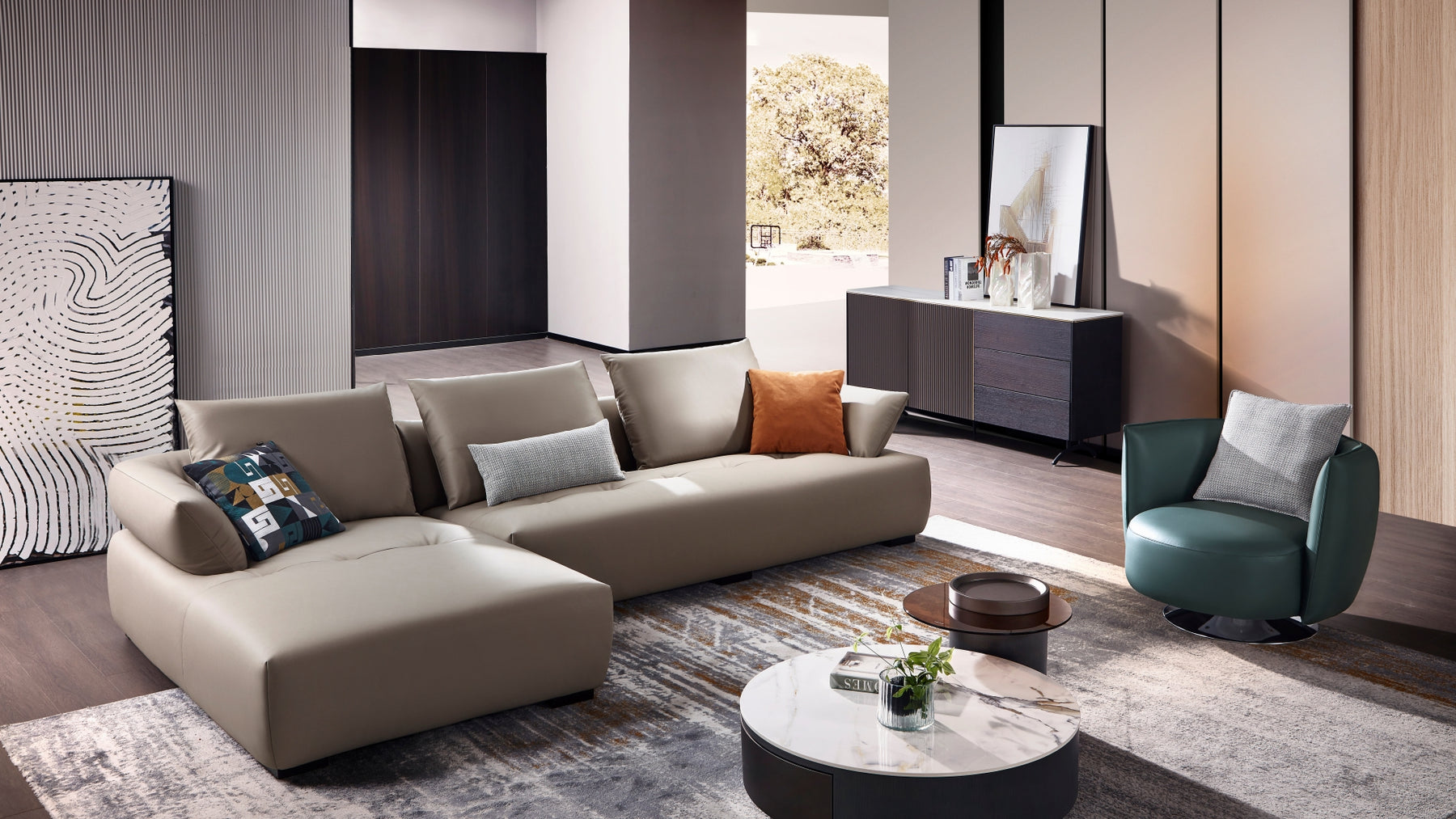 Living Room Recliner Sofa Fabric Lazy Lounge Sofa L Shaped Sofa Set